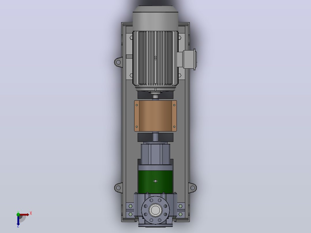 CQB型衬里氟塑料合金磁力泵[CQB80-50-200FA]俯视图