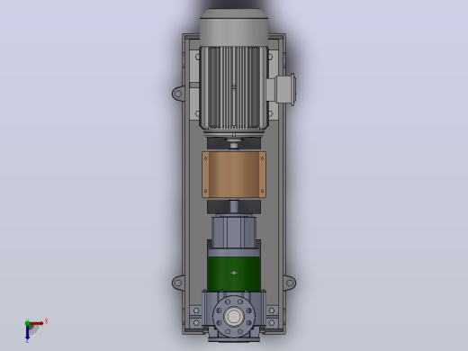 CQB型衬里氟塑料合金磁力泵[CQB80-50-200FA]俯视缩略图