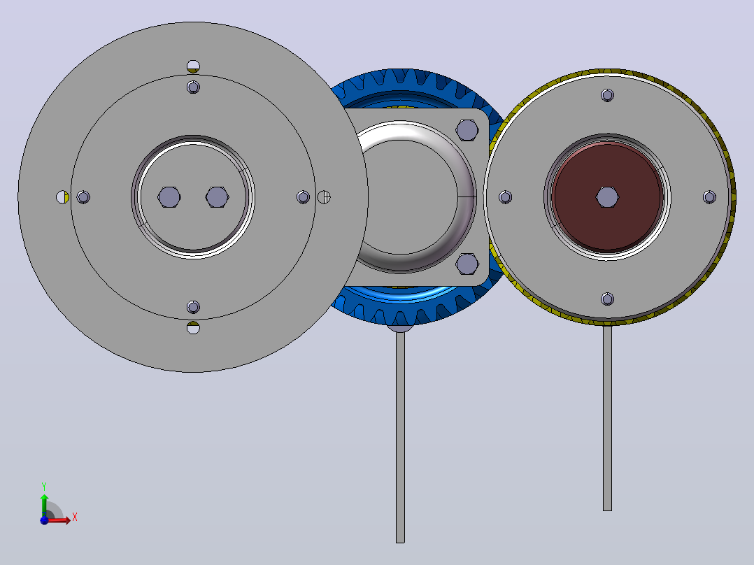 汽车分动器 sw+cad+说明书前视图