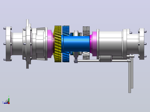 汽车分动器 sw+cad+说明书右视缩略图