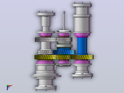 汽车分动器 sw+cad+说明书俯视缩略图
