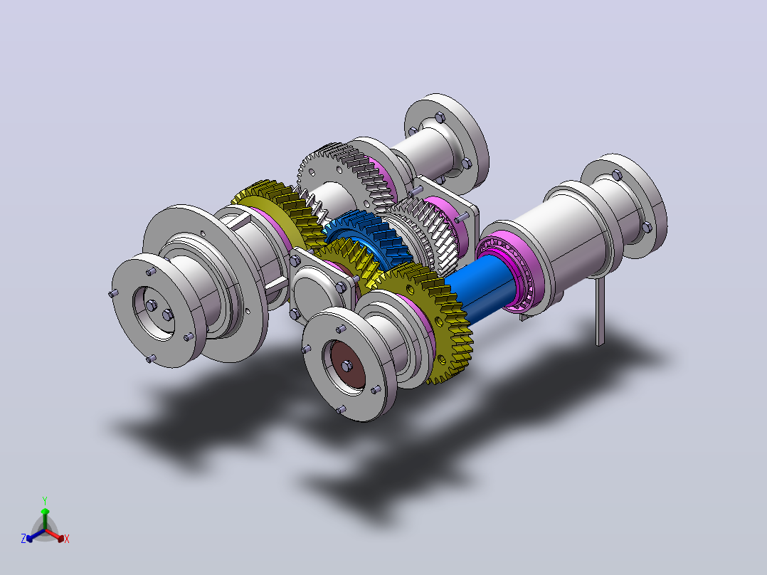 汽车分动器 sw+cad+说明书正等轴测图