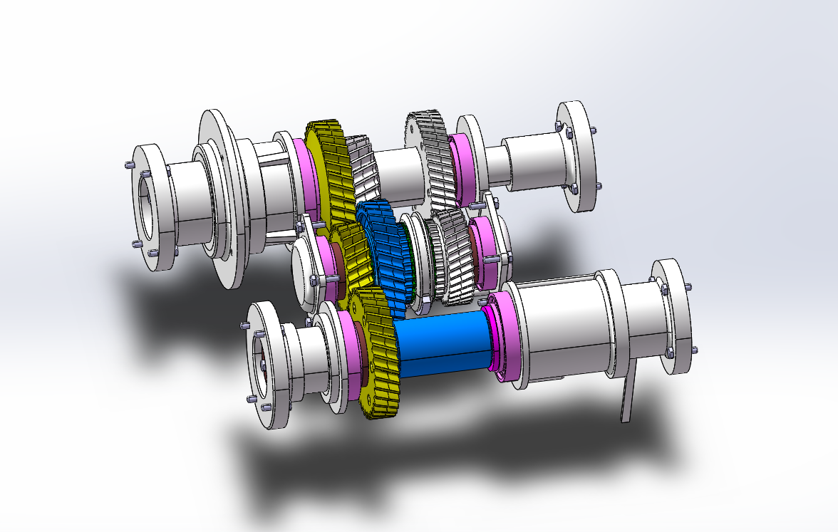 汽车分动器 sw+cad+说明书