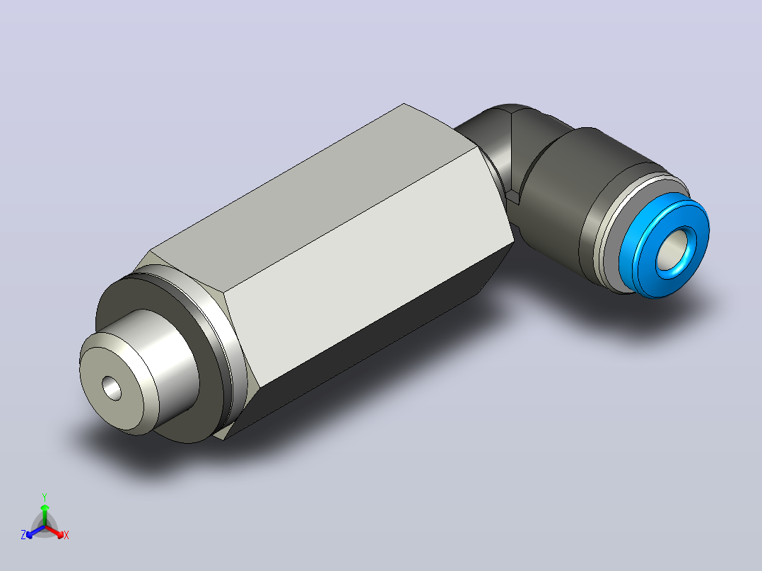 快插接头QSMLL-M5-2主视图