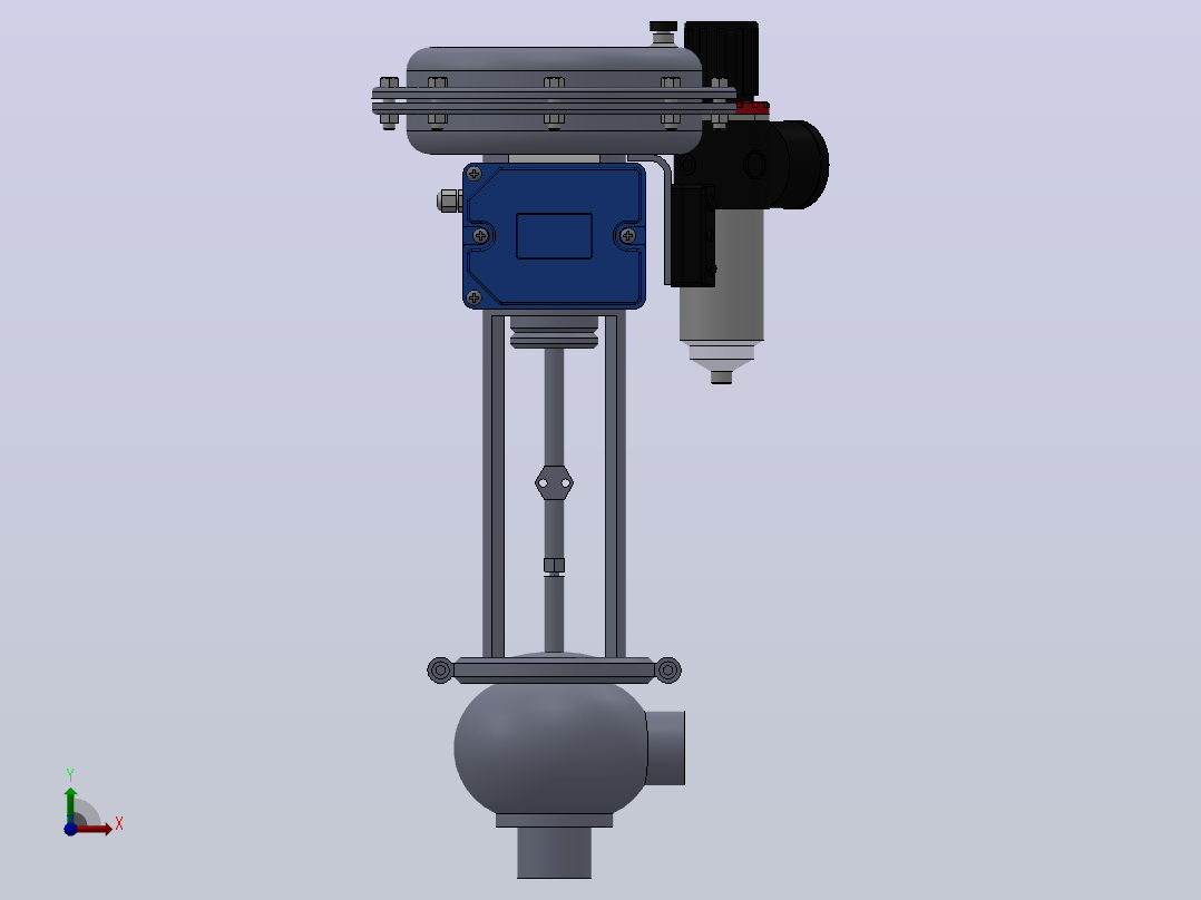DTG-01-L型数字式调节阀(3277)[DTG-01-DN32]前视图