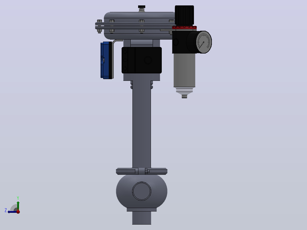 DTG-01-L型数字式调节阀(3277)[DTG-01-DN32]右视图