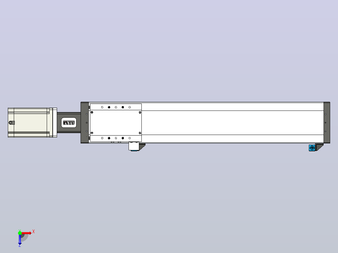 FSL120 直线模组[FSL120-E500-10C7-BC-B86]俯视图