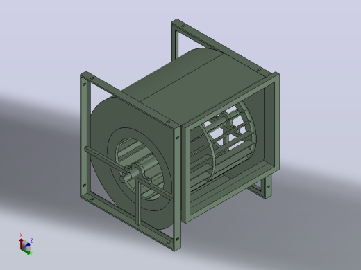 DKF4.5L-180°离心通风机[DKF4.5L-180°]正等轴测缩略图