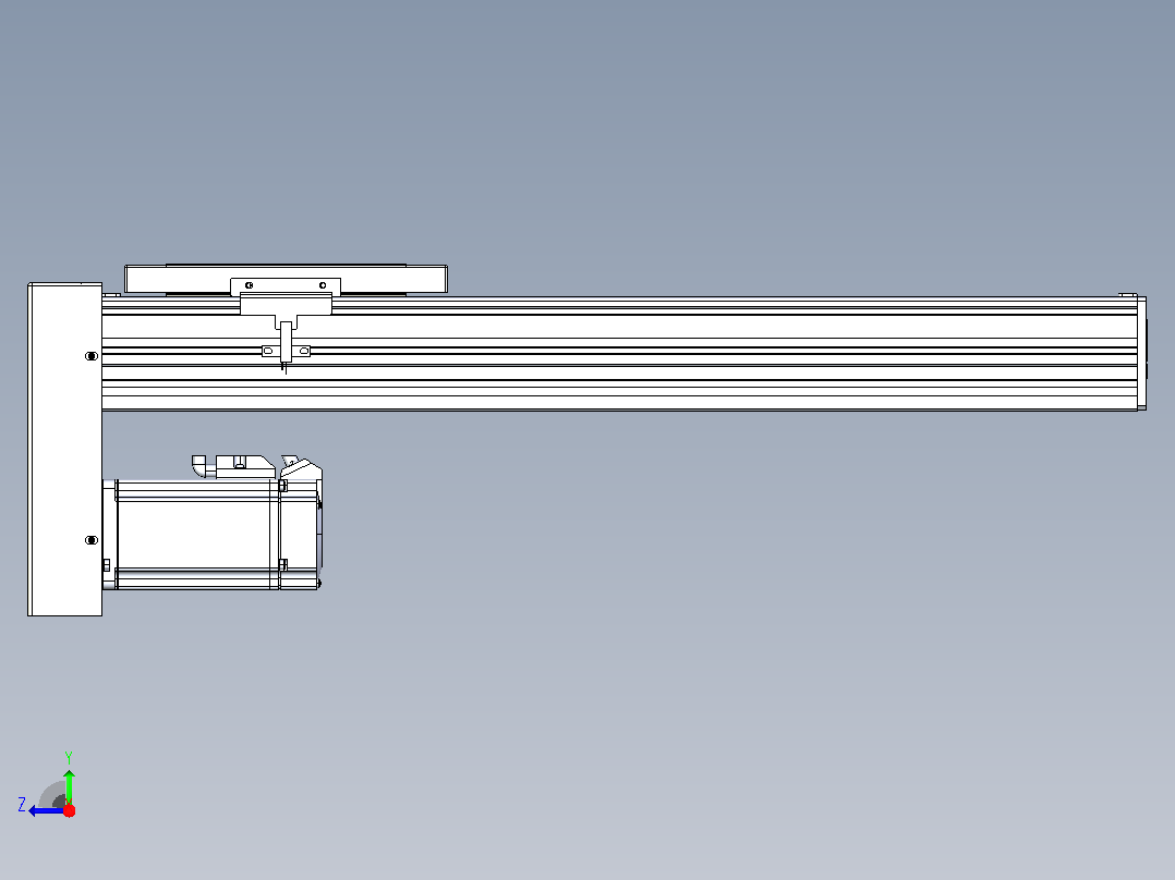 滚珠丝杠直线轴带导轨全封闭TPA-HCR-120D-1610C-L350-MP-C-P20-N3右视图