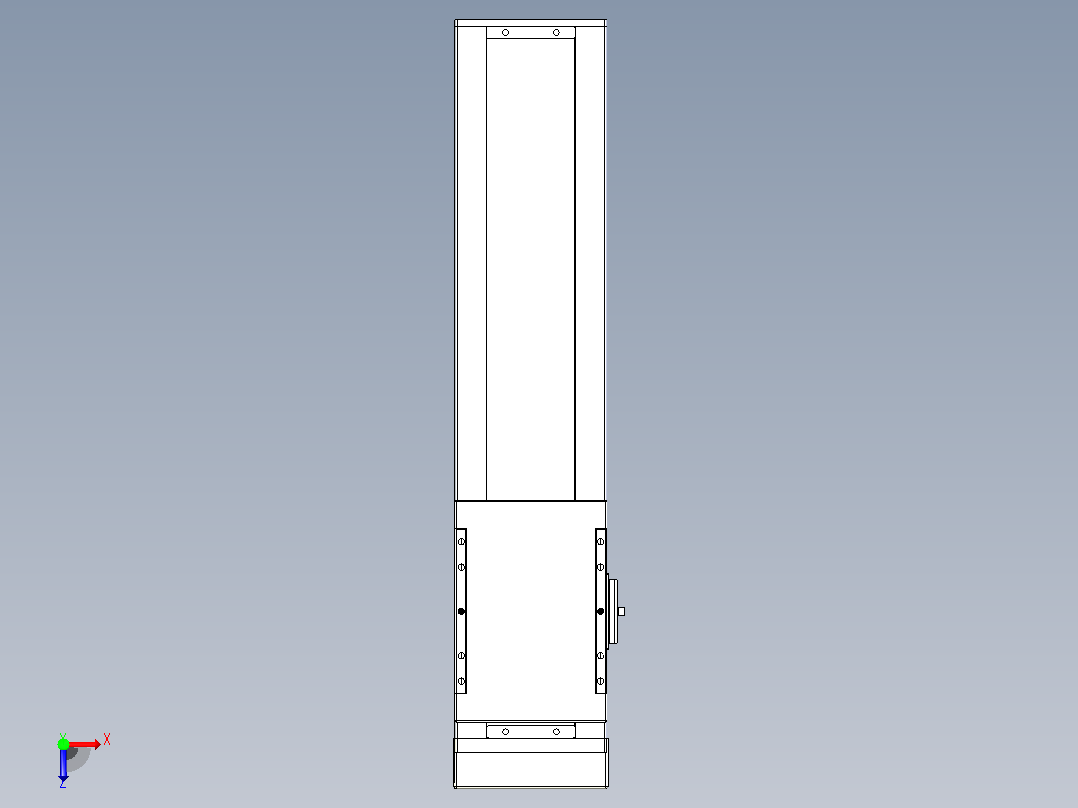 滚珠丝杠直线轴带导轨全封闭TPA-HCR-120D-1610C-L350-MP-C-P20-N3俯视图