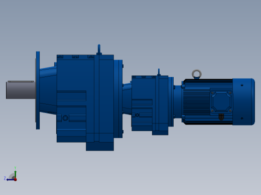 RF167R107法兰轴伸式组合型斜齿轮减速机RF167F107-Y11-4P-160M-M1-0°-Φ660右视缩略图
