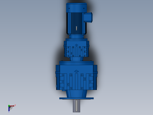RF167R107法兰轴伸式组合型斜齿轮减速机RF167F107-Y11-4P-160M-M1-0°-Φ660俯视缩略图
