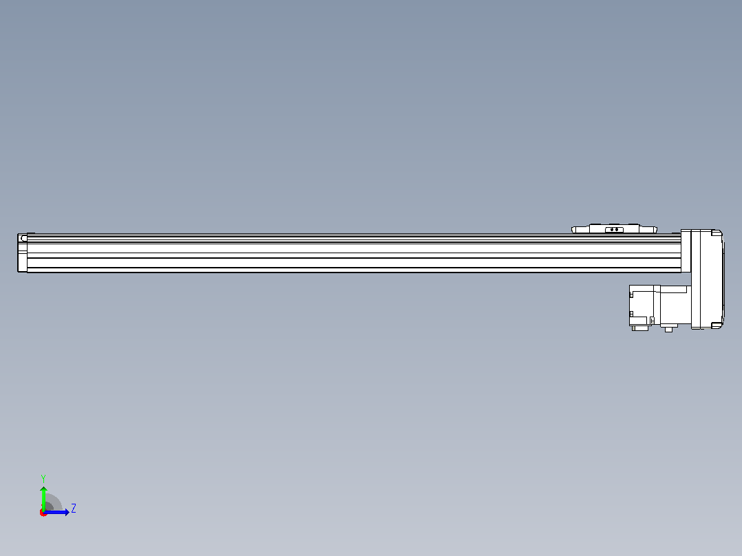 滚珠丝杠直线轴内置导轨TPA-GCR-40-1210C-L550-MP-M10-N3左视图