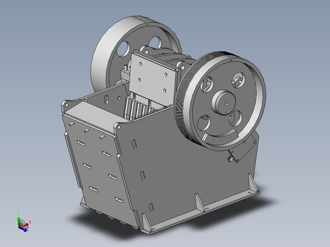 颚式破碎机进料500mmjaw-crusher-21-模型格式为 sw主视图