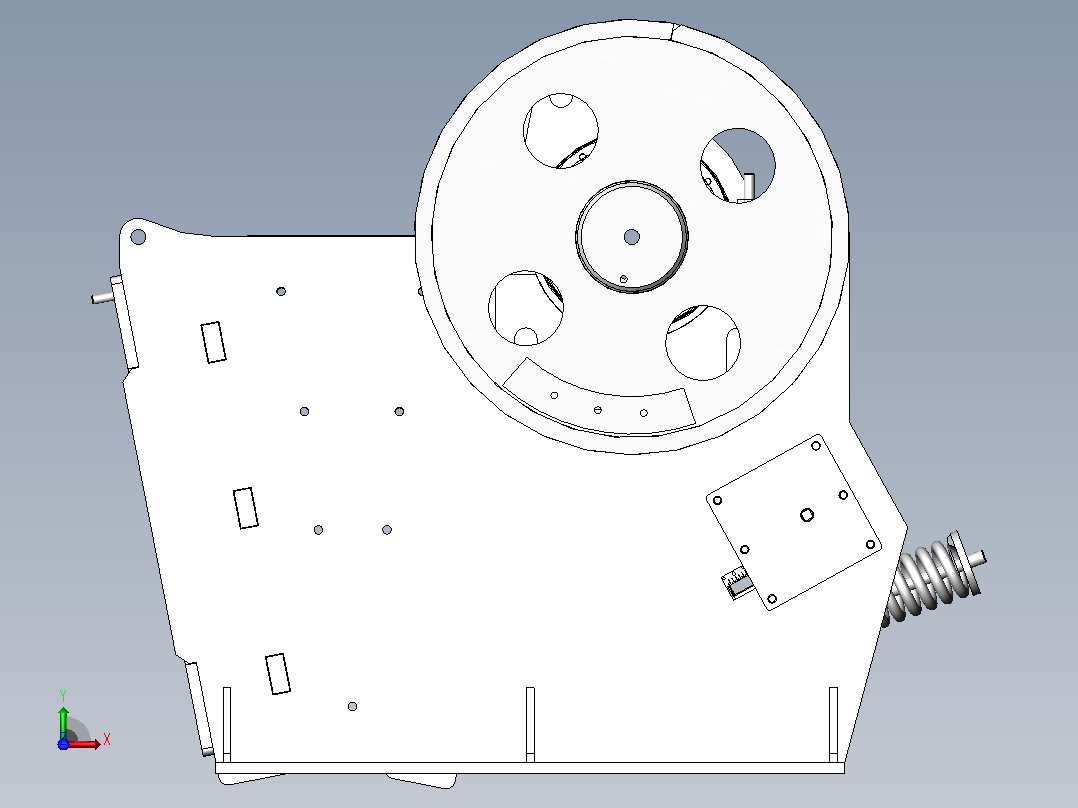 颚式破碎机进料500mmjaw-crusher-21-模型格式为 sw前视图
