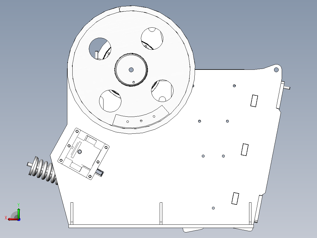 颚式破碎机进料500mmjaw-crusher-21-模型格式为 sw后视图