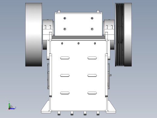 颚式破碎机进料500mmjaw-crusher-21-模型格式为 sw左视缩略图