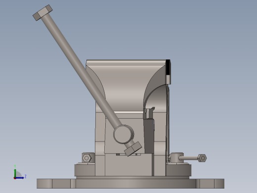 Clamp Vise台虎钳三维图纸sw17左视缩略图