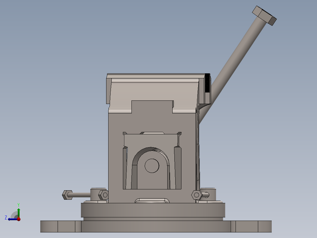 Clamp Vise台虎钳三维图纸sw17右视图