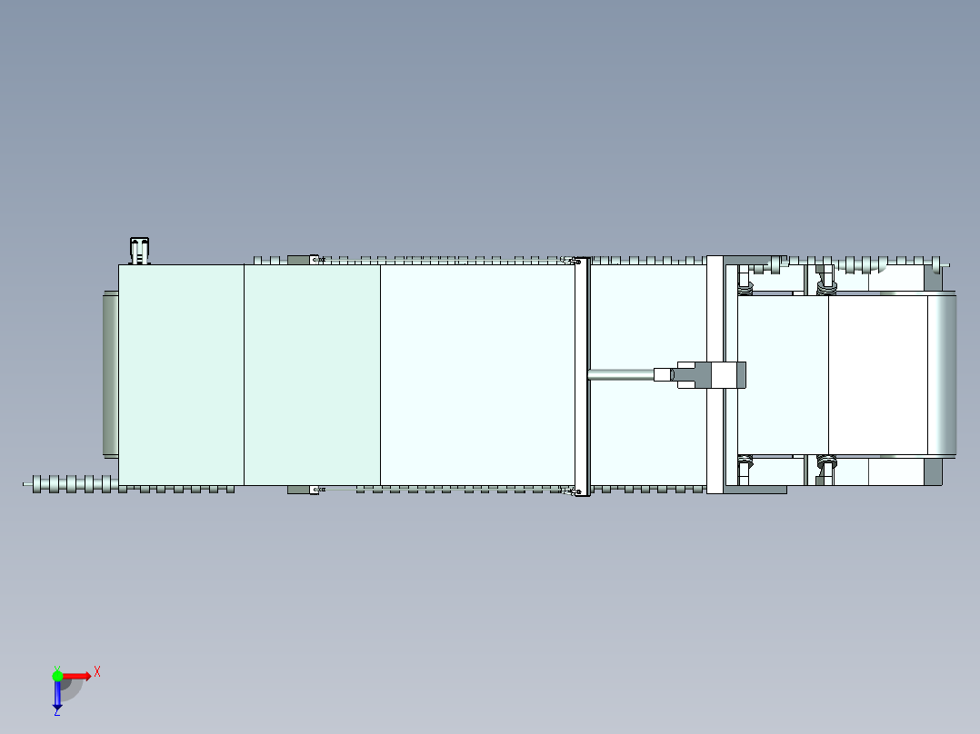 公路铣刨机（cad+ug+说明书）俯视图