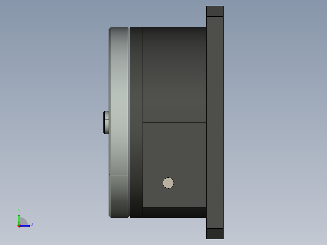 气动分度盘左视图