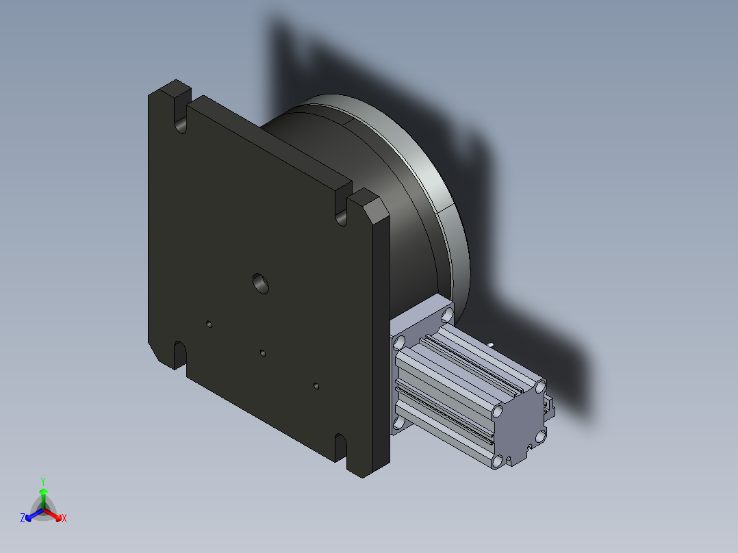 气动分度盘正等轴测图
