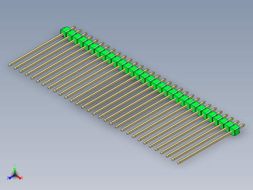 彩色公头100mil（2.54mm）系列-DS1021_green_1x31p_100mil_Type43_rev1.0