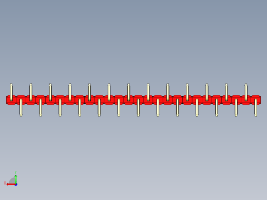 彩色公排针 100mil 2.54mm 系列-DS1022_red_26p_100mil_Type_SMT_R2_rev1.0后视缩略图
