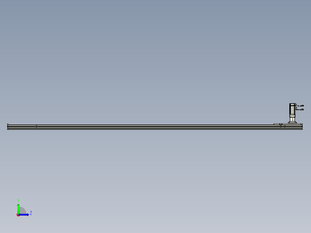 东锦齿条传动DH136G-S2700-BU-减速机+P400W左视图