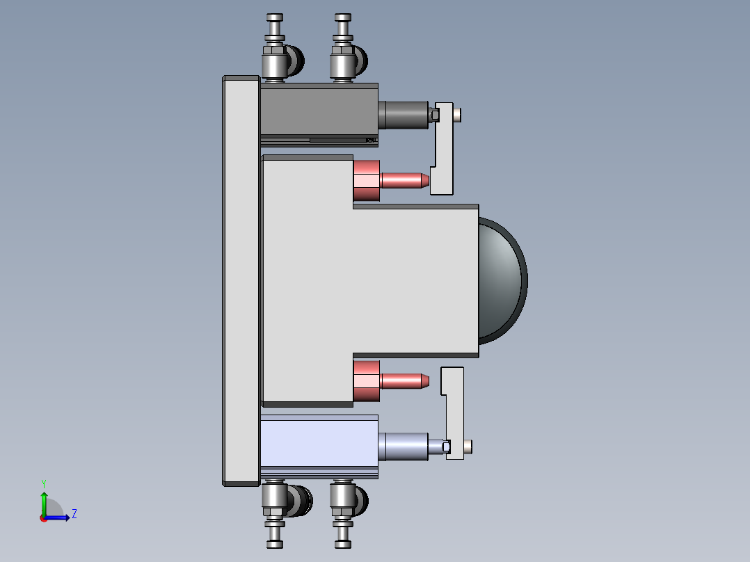 后壳埋钉治具左视图