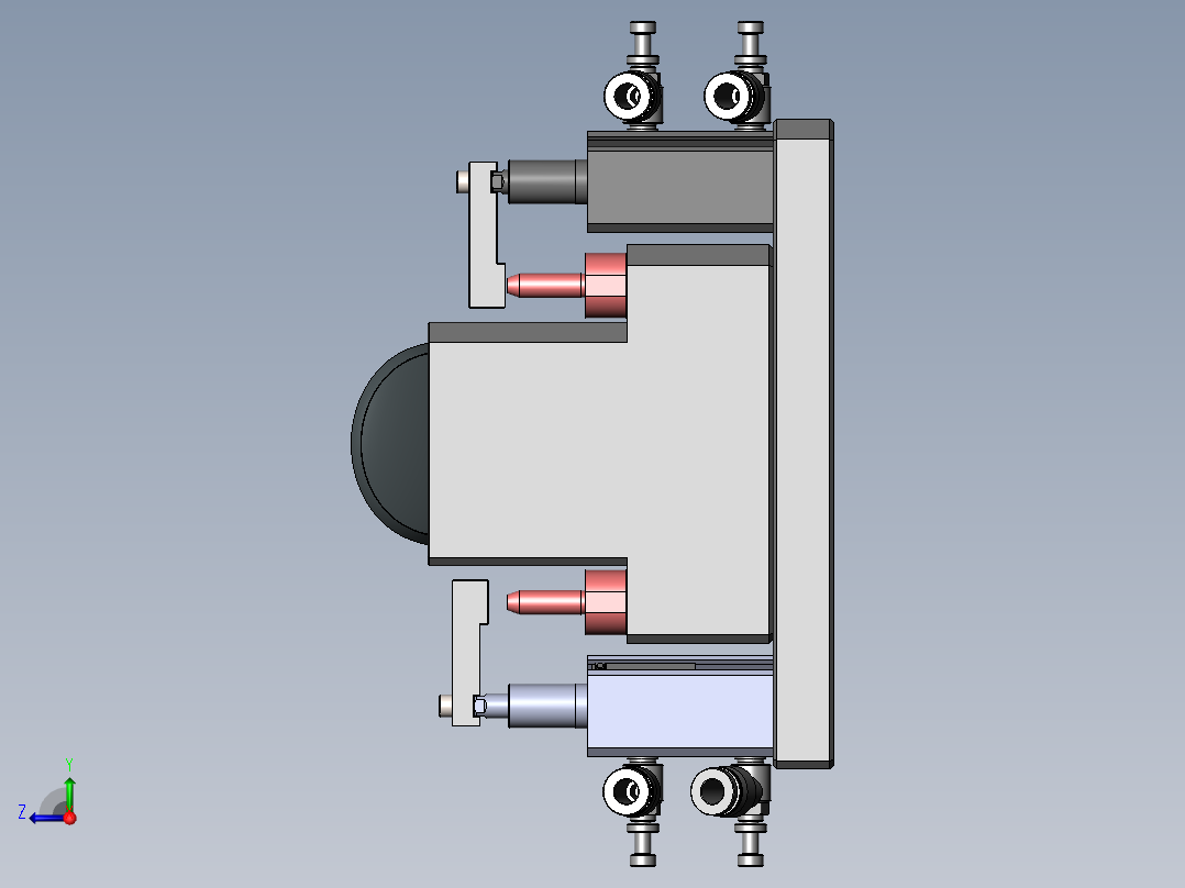 后壳埋钉治具右视图