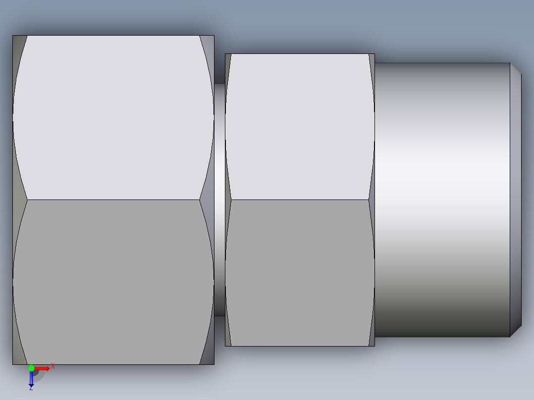 卡套式工业通用硬管接头EO_Distance_piece_adapter_DA20SOMD71俯视图