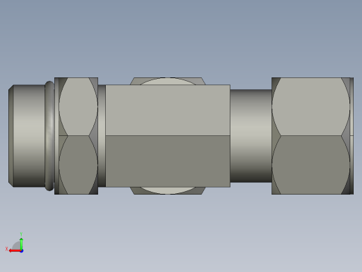 卡套式工业通用硬管接头16_r5bu-s后视缩略图