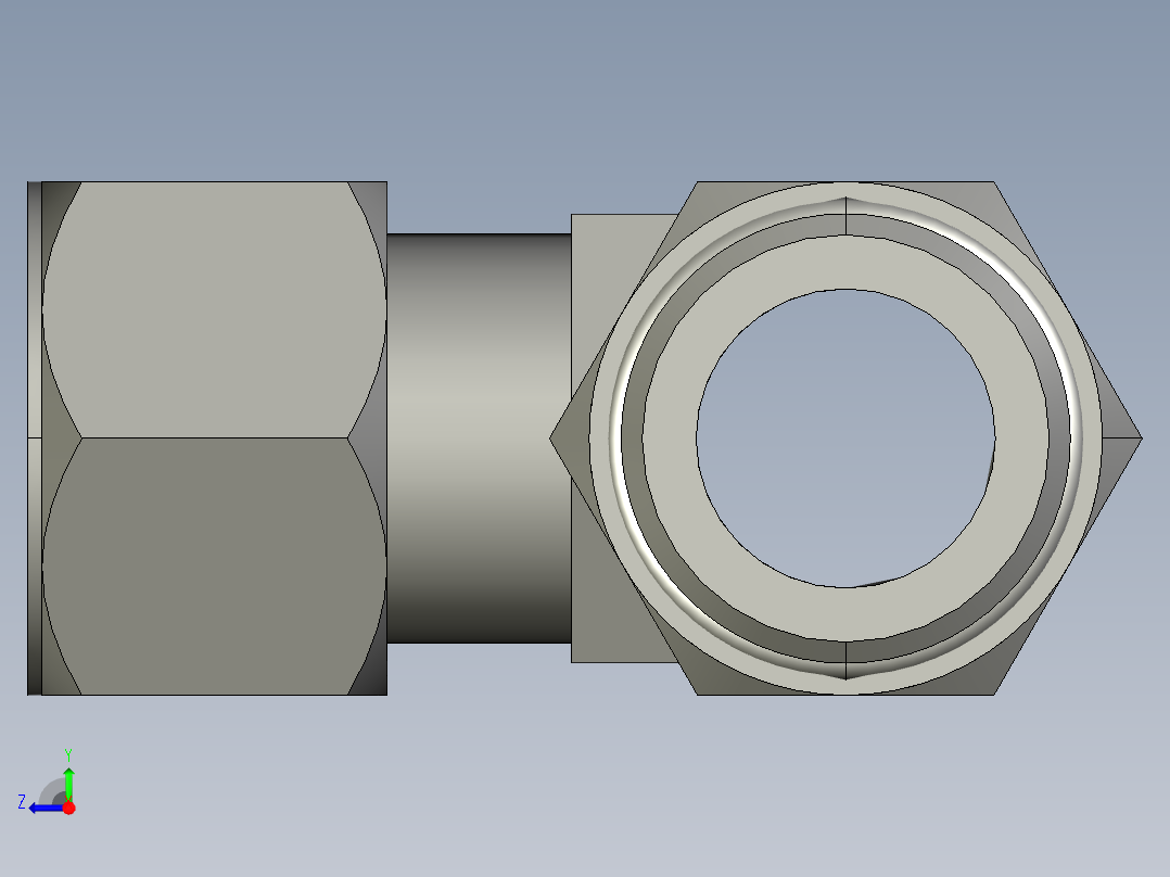 卡套式工业通用硬管接头16_r5bu-s右视图