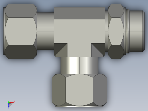 卡套式工业通用硬管接头16_r5bu-s俯视缩略图