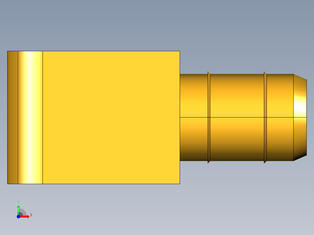工业通用螺蚊管倒齿式工业硬管接头Male Elbow 229-8-4前视图