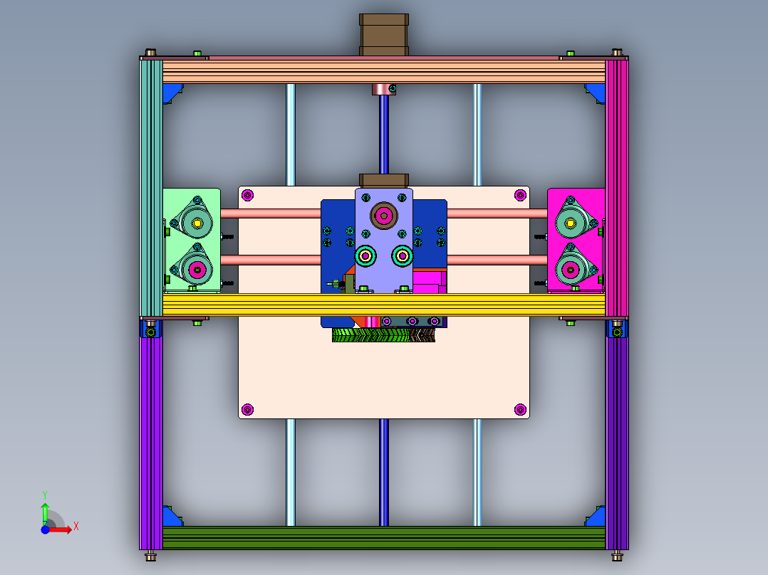 高精度线轨3D打印机diy套件前视图