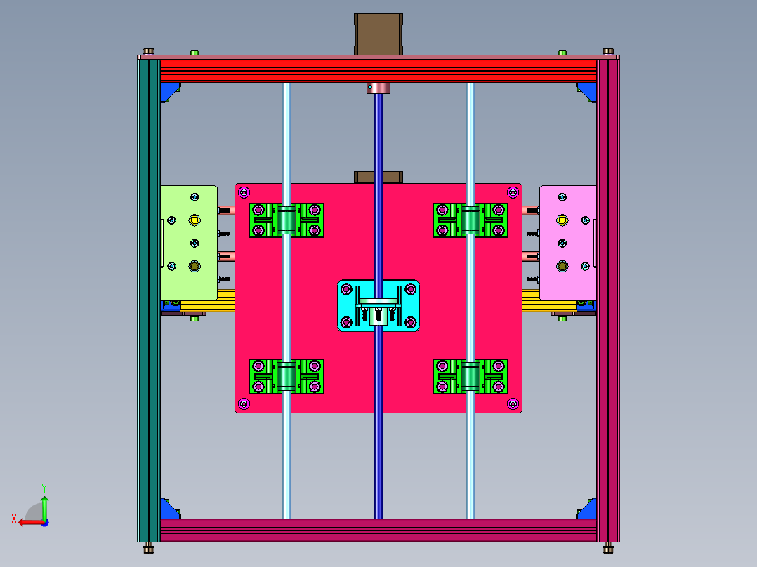 高精度线轨3D打印机diy套件后视图