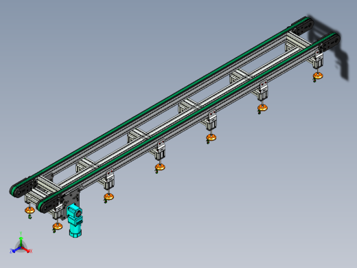 LE-XC4080-齿形同步线中间驱动正等轴测缩略图