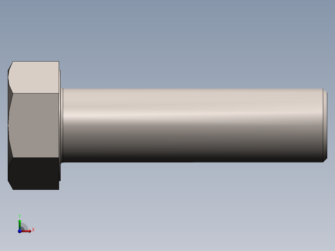 hfbolt 0.625-18x2.25x2.25-n前视图