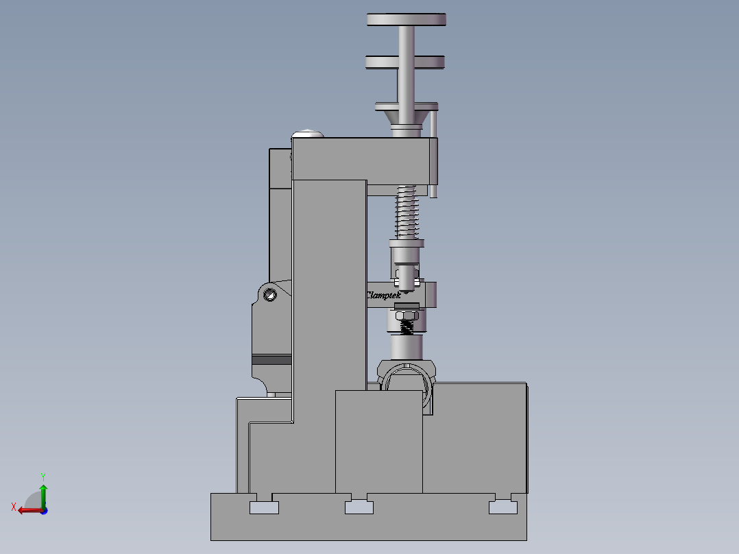 火焰焊工装 3D模型后视图
