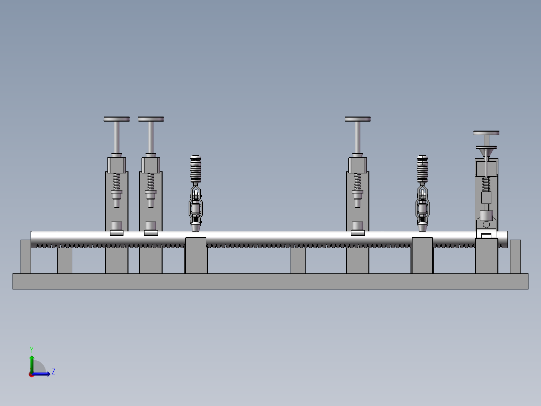 火焰焊工装 3D模型左视图