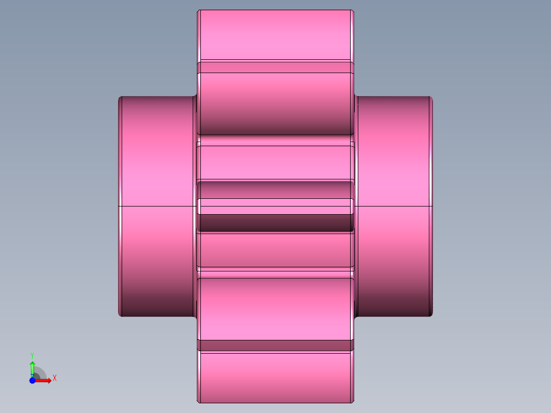3647 Bright Purple Technic Gear 8 Tooth.STEP前视图