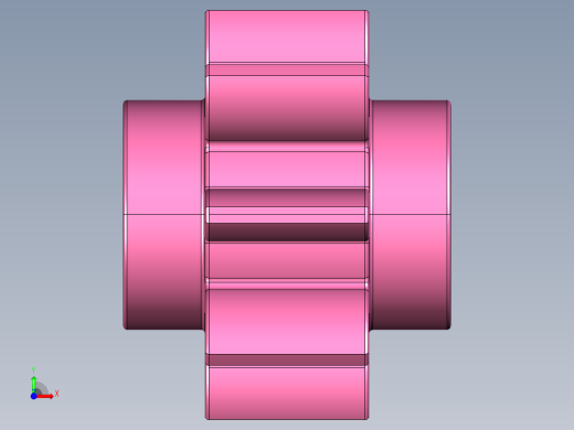 3647 Bright Purple Technic Gear 8 Tooth.STEP前视缩略图