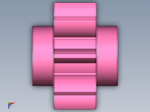 3647 Bright Purple Technic Gear 8 Tooth.STEP俯视缩略图