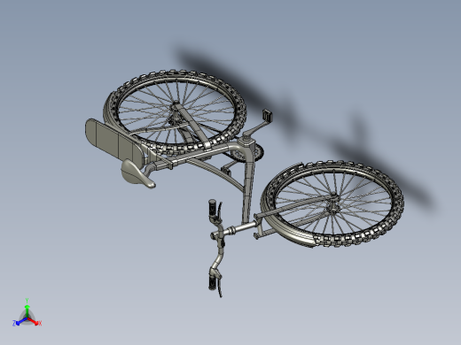 16---PROE自行车模型step三维图纸模型设计图纸