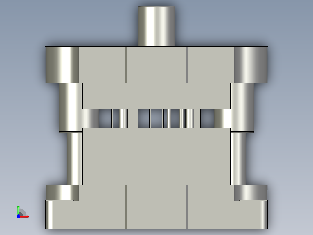 管卡工艺分析和级进模设计前视图