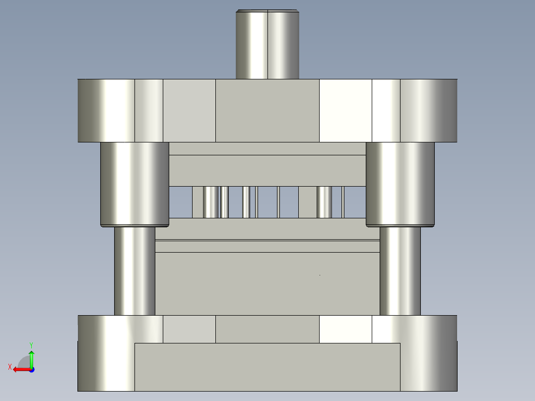 管卡工艺分析和级进模设计后视图