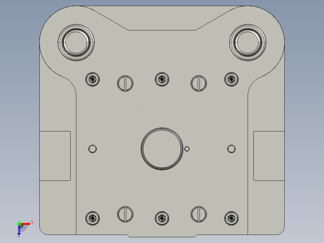 管卡工艺分析和级进模设计俯视图