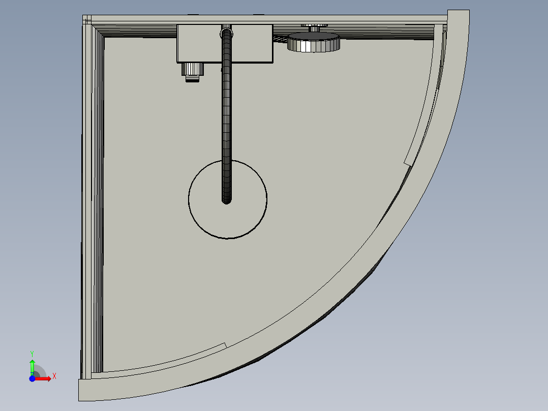 单人洗浴室前视图